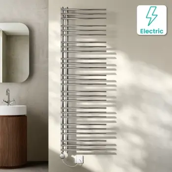 Cannes Electric Chrome Designer Heated Towel Rail 1600x500mm