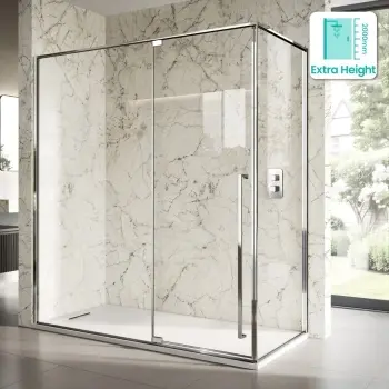 Cologne Stainless Steel Easy Clean 8mm Hinged Shower Enclosure 1800x700mm