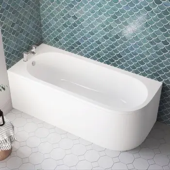 Oakham 1700 Space Saving Bath - Left Handed ( Excludes Bath Panel)