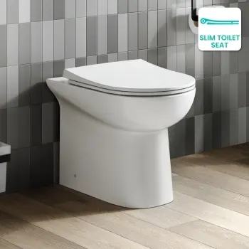 Aruba Rimless Back To Wall Toilet With Slim Soft Close Seat