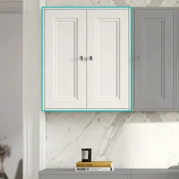 Cotton White Wall Hung Cabinet 700x600mm