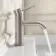 Suir Brushed Nickel Basin Mixer Tap with Knurled Detailing