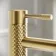 Suir Brushed Brass Basin Mixer Tap with Knurled Detailing
