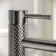 Suir Brushed Gunmetal Basin Mixer Tap with Knurled Detailing