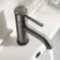 Suir Brushed Gunmetal Basin Mixer Tap with Knurled Detailing