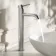 Suir Chrome High Rise Basin Mixer Tap with Knurled Detailing