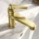 Corrib Brushed Brass Basin Mixer Tap