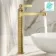 Corrib Brushed Brass High Rise Basin Mixer Tap