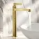 Corrib Brushed Brass High Rise Basin Mixer Tap