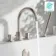 Suir Brushed Nickel Bath Mixer Tap & Handheld Shower with Knurled Detailing