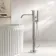 Suir Chrome Freestanding Bath Shower Mixer Tap with Knurled Detailing
