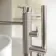 Suir Brushed Nickel Freestanding Bath Shower Mixer Tap with Knurled Detailing