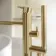 Suir Brushed Brass Freestanding Bath Shower Mixer Tap with Knurled Detailing