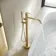 Suir Brushed Brass Freestanding Bath Shower Mixer Tap with Knurled Detailing