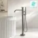 Suir Brushed Gunmetal Freestanding Bath Shower Mixer Tap with Knurled Detailing