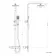 Galway Premium Gunmetal Grey Square Thermostatic Shower Set