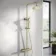 Ennis Brushed Brass Round Thermostatic Shower Set