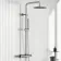 Suir Premium Chrome Round Thermostatic Shower Set with Knurled Detailing