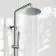 Suir Premium Chrome Round Thermostatic Shower Set with Knurled Detailing