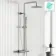 Suir Premium Brushed Nickel Round Thermostatic Shower Set with Knurled Detailing