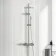 Suir Premium Brushed Nickel Round Thermostatic Shower Set with Knurled Detailing