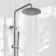 Suir Premium Brushed Nickel Round Thermostatic Shower Set with Knurled Detailing