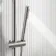 Suir Premium Brushed Nickel Round Thermostatic Shower Set with Knurled Detailing