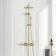 Suir Premium Brushed Brass Round Thermostatic Shower Set with Knurled Detailing