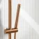 Suir Premium Brushed Copper Round Thermostatic Shower Set with Knurled Detailing
