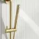 Suir Brushed Brass Shower and Sliding Riser Set