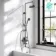 Corrib Premium Round Brushed Gunmetal Thermostatic Bath Filler Shower Set