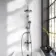 Corrib Premium Round Brushed Gunmetal Thermostatic Bath Filler Shower Set