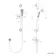Corrib Brushed Brass Round Shower and Sliding Riser Set