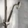 Corrib Brushed Gunmetal Round Shower and Sliding Riser Set