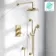 Corrib Premium Brushed Brass Round Thermostatic Shower Set
