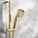 Corrib Premium Brushed Brass Round Thermostatic Shower Set