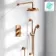 Corrib Premium Brushed Copper Round Thermostatic Shower Set