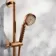 Corrib Premium Brushed Copper Round Thermostatic Shower Set