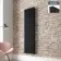 Faro Matt Black Double Flat Panel Vertical Radiator 1600x420mm
