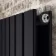Faro Matt Black Double Flat Panel Vertical Radiator 1600x420mm