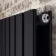 Faro Matt Black Double Flat Panel Vertical Radiator 1800x560mm