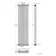 Athens White Double Column Vertical Traditional Radiator 1800x470mm