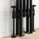 Athens Matt Black Double Column Vertical Traditional Radiator 1500x200mm