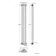 Athens Matt Black Double Column Vertical Traditional Radiator 1500x200mm