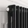 Athens Matt Black Double Column Vertical Traditional Radiator 1500x380mm