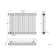Athens White Double Column Horizontal Traditional Radiator 600x785mm