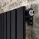 Faro Matt Black Single Flat Panel Horizontal Radiator 600x1610mm