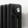 Athens Matt Black Triple Column Horizontal Traditional Radiator 750x785mm