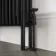 Athens Matt Black Triple Column Horizontal Traditional Radiator 750x1415mm