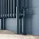 Athens Inky Blue Double Column Horizontal Traditional Radiator 600x605mm